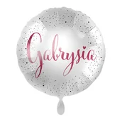 Balony i akcesoria - Balon imienny foliowy Gabrysia okrągły pakowany 43 cm - miniaturka - grafika 1