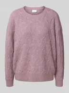 Swetry damskie - Sweter z dzianiny z fakturowanym wzorem model ‘LASSIA’ - miniaturka - grafika 1
