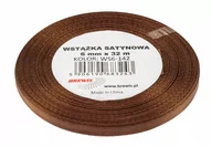 Pasmanteria - Brewis Wstążka dekoracyjna satynowa 6mm/32m brązowa 142 - miniaturka - grafika 1