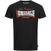 Koszulki męskie - Lonsdale Męski T-shirt Aldingham czarny czarny L 117019 - miniaturka - grafika 1