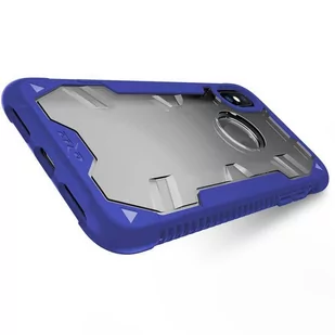 Zizo Proton Case Pancerne etui iPhone X ze szkłem 9H na ekran (Blue/Trans Clear) - Etui i futerały do telefonów - miniaturka - grafika 5