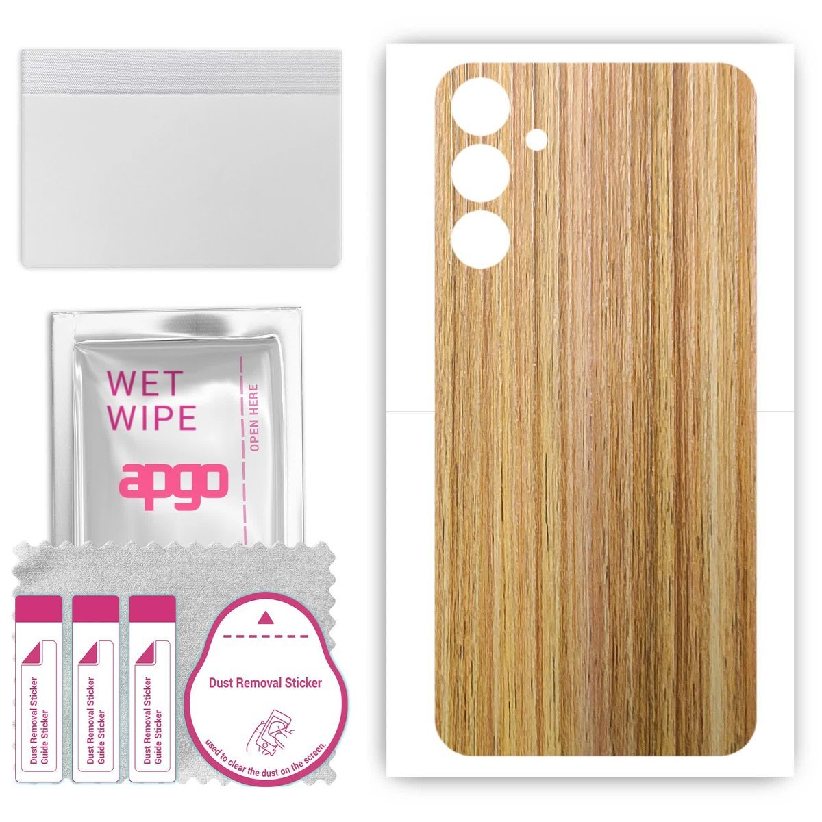 folia naklejka skórka strukturalna na TYŁ do Samsung Galaxy M15 5G - Drewno Dąb Miodowy - apgo SKINS