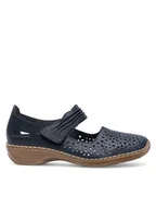 Półbuty damskie - Rieker Półbuty 41399-14 Granatowy - miniaturka - grafika 1