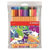 Długopisy - Stabilo Point 88 długopisy filcowe cienkie końcówki, 30 sztuk, różne kolory, edycja limitowana "Individual just like you" - miniaturka - grafika 1