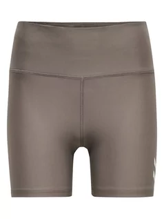 Spodnie sportowe damskie - Hummel Szorty funkcyjne "Tola" w kolorze brązowym - grafika 1