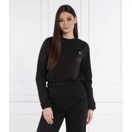 Bluzy damskie - CALVIN KLEIN JEANS Bluza SATIN BOXES | Cropped Fit - miniaturka - grafika 1