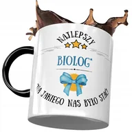 Kubki - Kubek Czarny Dla Biologa Najlepszy Biolog Kubek z Nadrukiem ze Zdjęciem + Opakowanie na prezent (wzór 01) - miniaturka - grafika 1