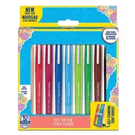 Przybory szkolne - Paper Mate Piórnik Flair | średnia końcówka (0,7 mm) | różne kolory | torba na długopisy z 10 długopisami - miniaturka - grafika 1