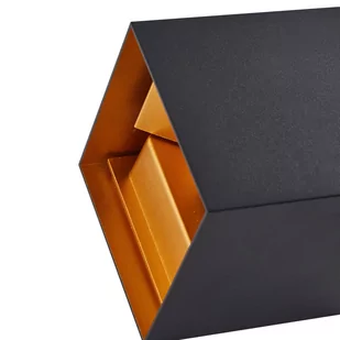 Lindby Nivar kinkiet LED kątowy czarny/złoty - Lampy ogrodowe - miniaturka - grafika 4