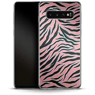 Etui i futerały do telefonów - Smartfon silikonowe etui na telefon komórkowy Pink Zebra Samsung Galaxy S10 - miniaturka - grafika 1