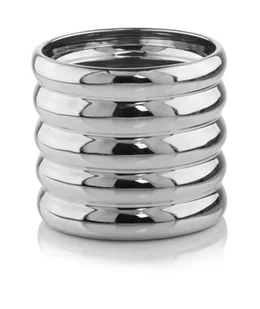 Ceramiczna Osłonka Na Doniczkę Srebrna Połysk 14Cm - Donice - miniaturka - grafika 1