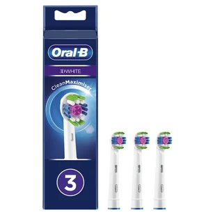 Oral-B 3D White 80338474 koncówka do szczoteczki 3 szt. Biały - Końcówki do szczoteczek elektrycznych - miniaturka - grafika 1