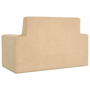 Lumarko 2-os. sofa dla dzieci, kremowa, miękki plusz - Sofy i kanapy - miniaturka - grafika 6