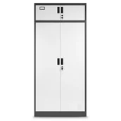 Szafy biurowe - JAN NOWAK model BORYS wielokomorowa szafa socjalna z miejscem na ubrania - miniaturka - grafika 1