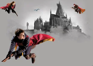 Sanders & Sanders plakat Harry Potter Hogwart szarymIczerwonym - 601249 - 1.1 x 1.55 m - Plakaty - miniaturka - grafika 1