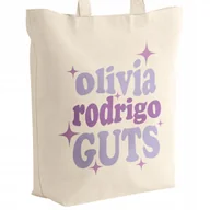 Torby i wózki na zakupy - Torba bawełniana z dnem na zakupy 42x38x10 Olivia Rodrigo GUTS - miniaturka - grafika 1