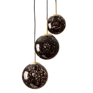 Lampy sufitowe - Wisząca lampa kule Sfero ABR-3SLWS-E14 Abruzzo do salonu czarny złoty - miniaturka - grafika 1