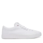 Trampki męskie - Tenisówki Tommy Hilfiger Th Hi Vulc Low Core Canvas FM0FM05396 Biały - miniaturka - grafika 1