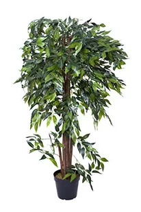 GreenBrokers Sztuczna figa do płaczącej wysokiej jakości sztuczny Ficus 120 cm roślina doniczkowa - Sztuczne drzewka - miniaturka - grafika 1