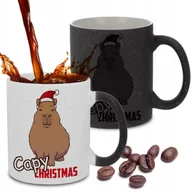 Kubki - KUBEK BROKAT CZARNY MAGICZNY PREZENT POD CHOINKĘ ŚWIĘTA CAPY CHRISTMAS WZ - miniaturka - grafika 1