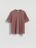 Koszulki męskie - Reserved - Bawełniany t-shirt boxy - jasnofioletowy - miniaturka - grafika 1