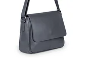 Torebki damskie - Torebka Skórzana Vera Pelle Bafta Antracyt - miniaturka - grafika 1
