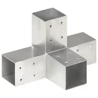 Akcesoria do ogrodzeń - vidaXL Łącznik do słupków w kształcie X, metalowy, 71x71 mm - miniaturka - grafika 1