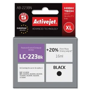 ActiveJet AB-223BN zamiennik Brother LC223Bk AB-223BN zamiennik Brother LC223Bk - Tusze zamienniki - miniaturka - grafika 1