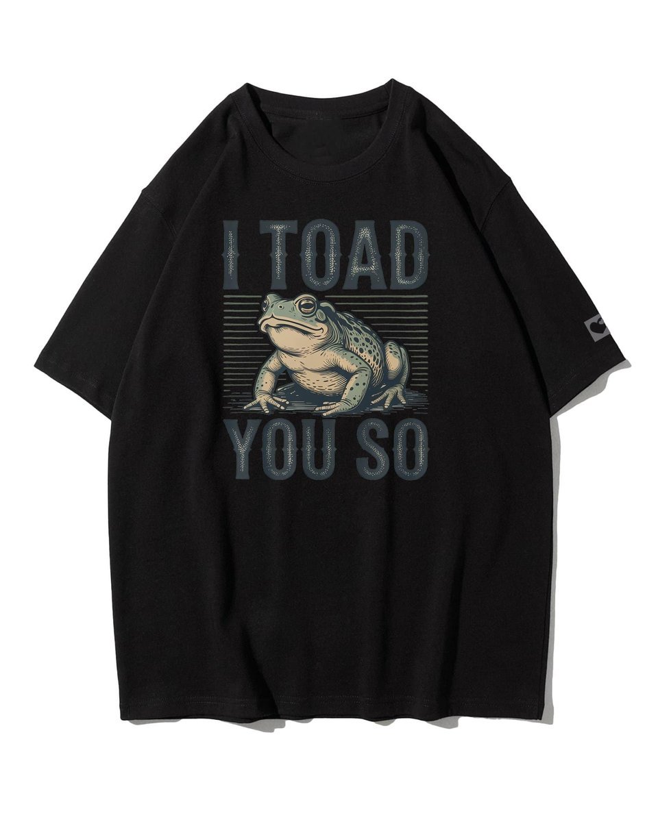Koszulka oversize Żaba z Żartem Śmieszne Zwierzęta Czarny M