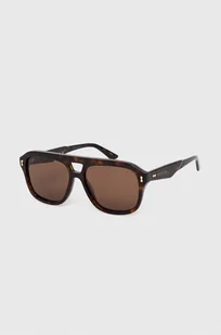 Gucci okulary przeciwsłoneczne męskie kolor brązowy - Okulary przeciwsłoneczne - miniaturka - grafika 1
