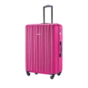 Walizki - Duża walizka Puccini Bali ze żłobieniami, różowa, 76 x 50 x 29,5 cm - miniaturka - grafika 1