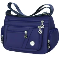 Torebki damskie - TEMU Damska Torba Tote - Unisexowa Kwadratowa Torba dla Kobiet i Mężczyzn, Torba na Ramię Crossbody, Stylowa Torba Podróżna z Wieloma Kieszeniami do - miniaturka - grafika 1