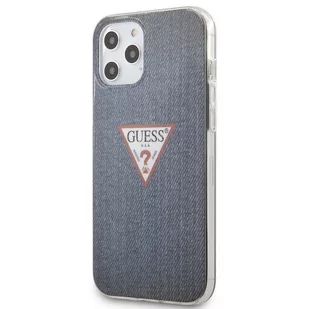 Guess Etui Jeans iPhone 12 Pro Max, granatowy 3700740481899 - Etui i futerały do telefonów - miniaturka - grafika 2