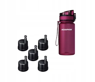 Butelka Filtrująca Filtr Bidon AQUAPHOR CITY 350ml Bordowy Zestaw 5 Wkładów - Shakery i bidony sportowe Butelka Filtrująca Filtr Bidon AQUAPHOR CITY 350ml Bordowy Zestaw 5 Wkładów - Shakery i bidony sportowe - miniaturka - grafika 1