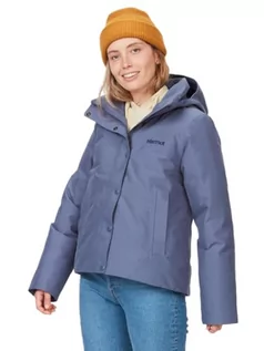 Płaszcze damskie - Marmot Damski Wm's Chelsea krótki płaszcz, wodoodporny, izolowany płaszcz zimowy z kapturem, ciepły i wiatroszczelny, puchowa parka, lekka kurtka outdoorowa, Storm, XL - grafika 1