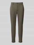 Spodnie męskie - Spodnie o kroju tapered fit w jednolitym kolorze model ‘MARK’ - miniaturka - grafika 1