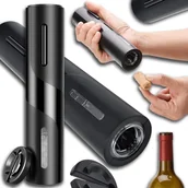 Korkociągi i otwieracze - Korkociąg Do Wina Elektryczny Na Baterie Automatyczny Z Obcinaczem - miniaturka - grafika 1