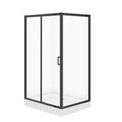 Kabiny prysznicowe - Cersanit Zestaw kabina prysznicowa z brodzikiem  Arteco 120x90x190 cm prostokątna czarna brodzik Tako 16 cm S913-031 - miniaturka - grafika 1