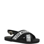 Sandały damskie - Love Moschino Sandały | z dodatkiem skóry - miniaturka - grafika 1