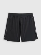 Spodenki męskie - 4F Spodenki do biegania szybkoschnące męskie - czarne XL - miniaturka - grafika 1