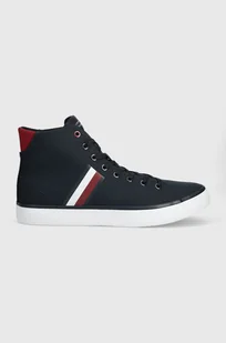 Tommy Hilfiger trampki TH HI VULC STRIPES MESH męskie kolor granatowy FM0FM04948 - Trampki męskie - miniaturka - grafika 1