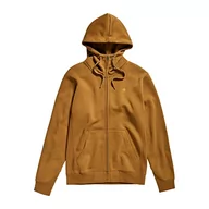 Bluzy męskie - G-STAR RAW Męska bluza z kapturem Premium Core Hooded Zip Sweatshirt, brązowa (Oxide ocre C235-1329), M - miniaturka - grafika 1