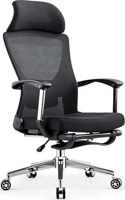 Krzesło biurowe DM Ergonomiczne krzesło obrotowe do biura z podnóżkiem