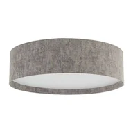 Lampy sufitowe - Plafon z abażurem z szarej tkaniny, E7 11680 z serii LAGO - miniaturka - grafika 1