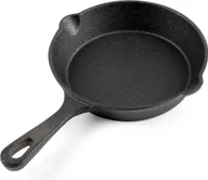 Patelnie - Żeliwna patelnia z uchwytem Ø16 cm, odpowiednia do wszystkich rodzajów kuchenek, również do użytku na zewnątrz, nieprzywierająca - miniaturka - grafika 1