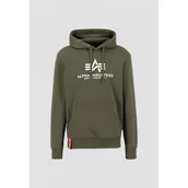 Bluzy męskie - Bluza Alpha Industries Basic Hoody M 178312-257 - miniaturka - grafika 1