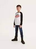 Bluzki dla chłopców - Reserved - Longsleeve Stranger Things - biały - miniaturka - grafika 1