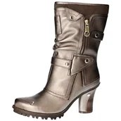 Kozaki damskie - Mustang Damskie kozaki 1141-606 półdługie, brąz, 39 EU - miniaturka - grafika 1