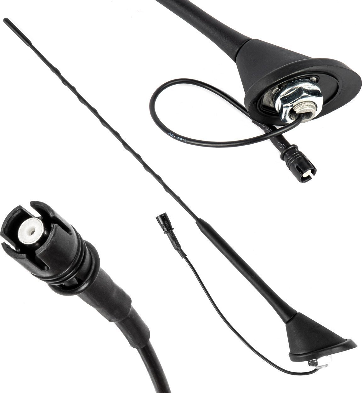 AMIO Antena samochodowa uniwersalna bat maszt z wzmacniaczem raku-2 ant11 amio-04155