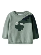 Bluzy i sweterki niemowlęce - name it Sweter "Nutti" w kolorze zielonym - miniaturka - grafika 1